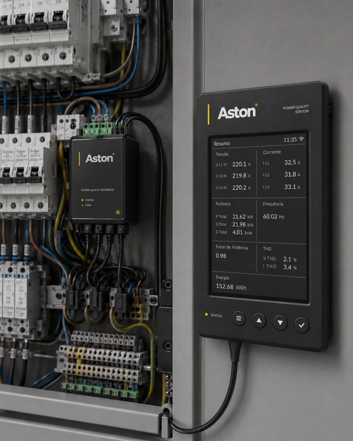 Power Quality Station homologada em operação