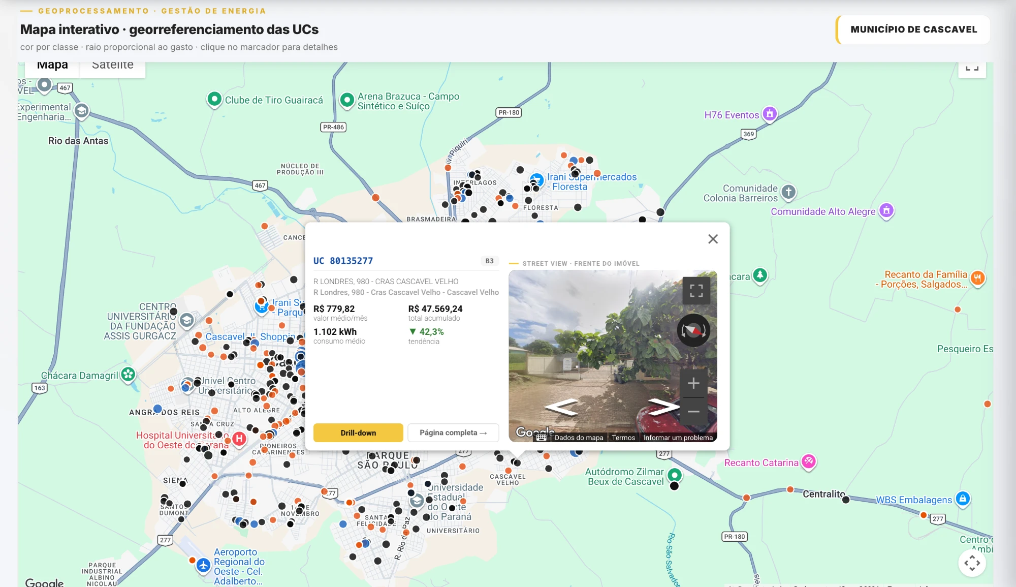 Vision PRO — georreferenciamento das UCs